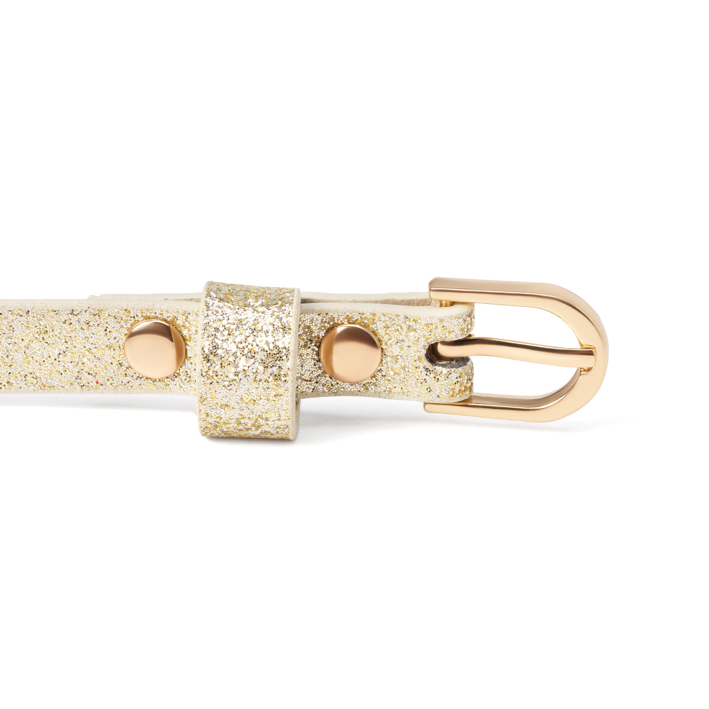 Ultra-Skinny Sparkly Glitter Belt for Girls 4 to 14
