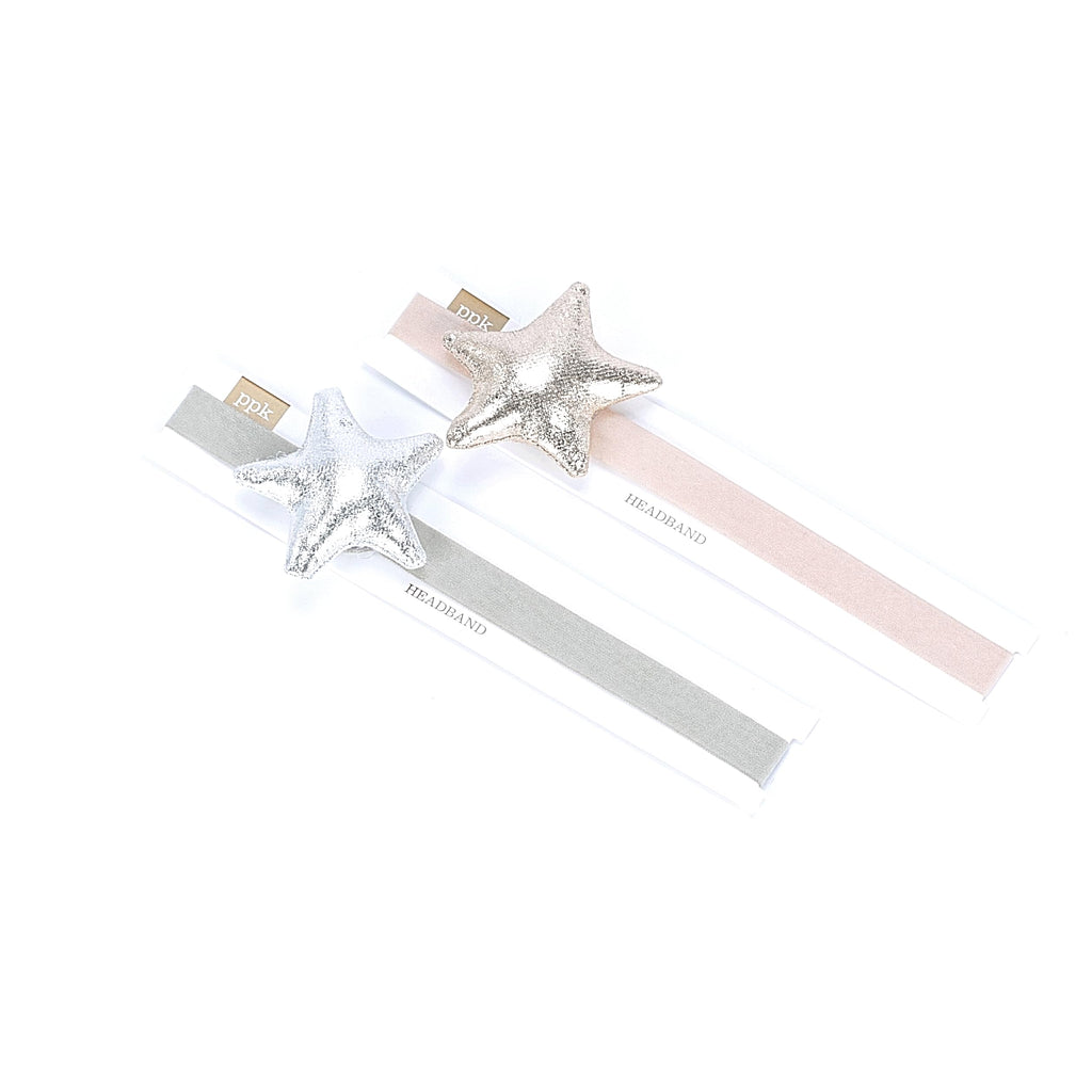 Festive, Shiny Star Headband for Girls All Ages- Gold, Silver