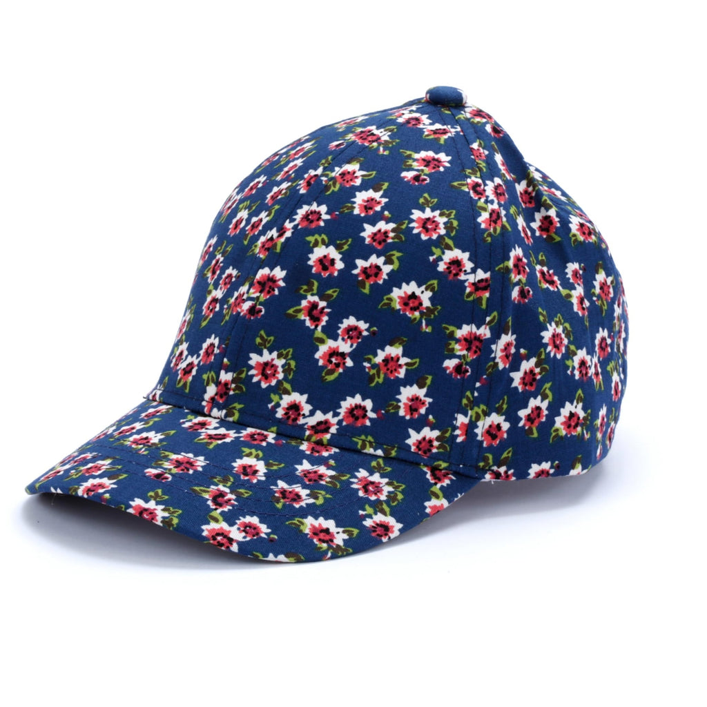 Girls Baseball Cap in Vintage Floral for Girls 2- 12 Years, Natural Cotton, Premium Quality