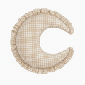 Beige Gingham Ruffle Nursing Pillow Cover
