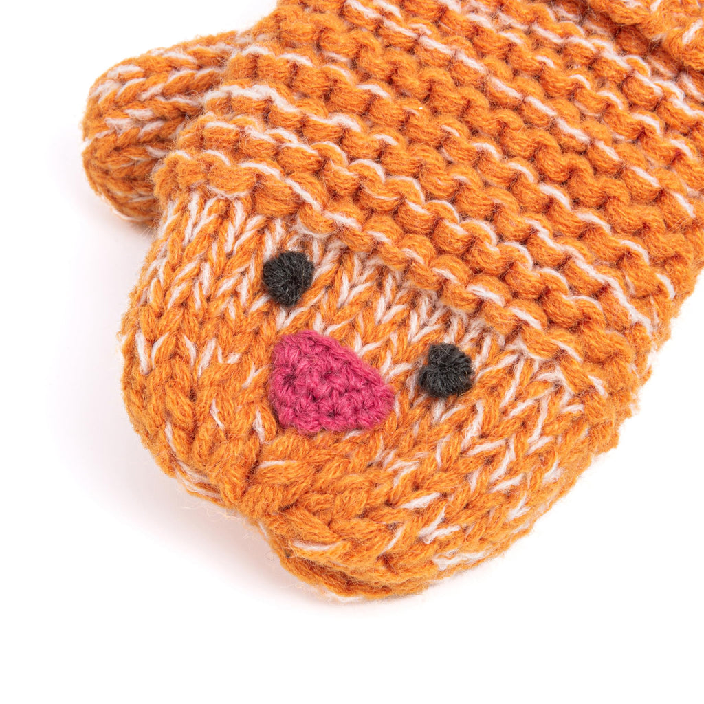 Baby/ Toddler Chick Mittens with Cord for Kids Ages 1-6 Years, Warm Fleece Lined