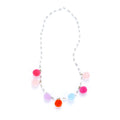 Girls Colorful Pompom Beaded Necklace