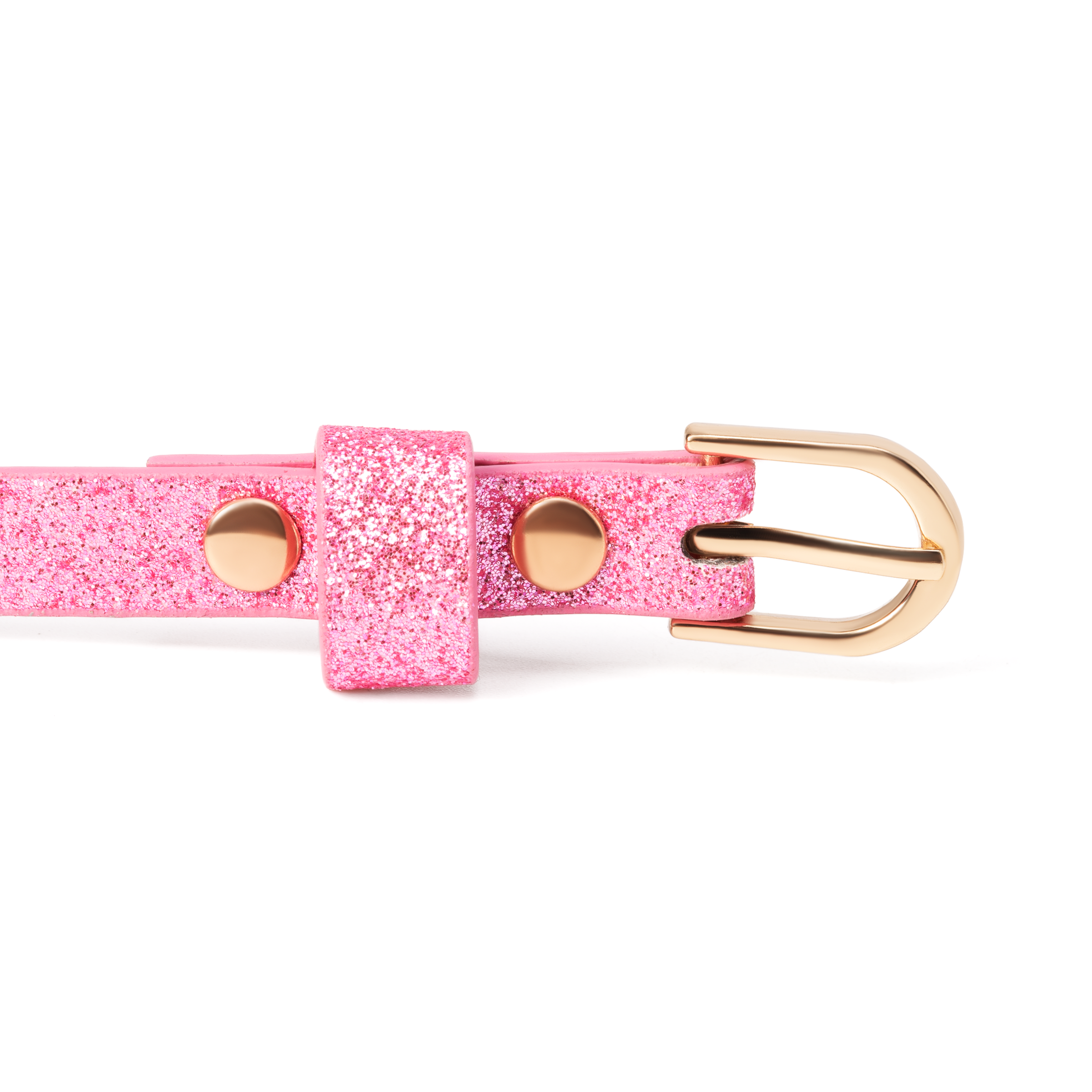 Girls Ultra Skinny Sparkly Glitter Leather Belt- Ages 1-14 Years