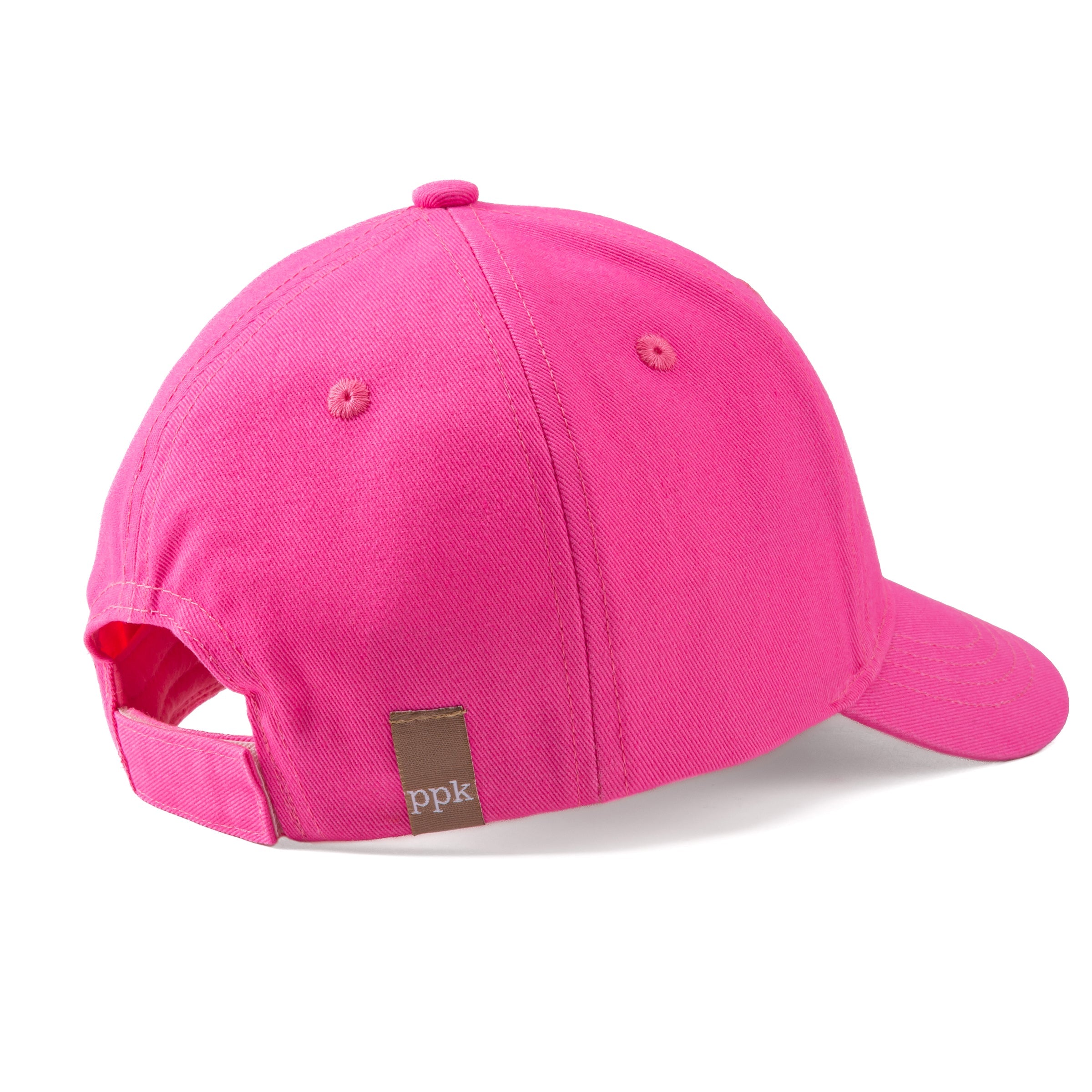 Girls' Hot Pink Baseball Hat- Cotton Fox Patch Cap (3-6/7Years)