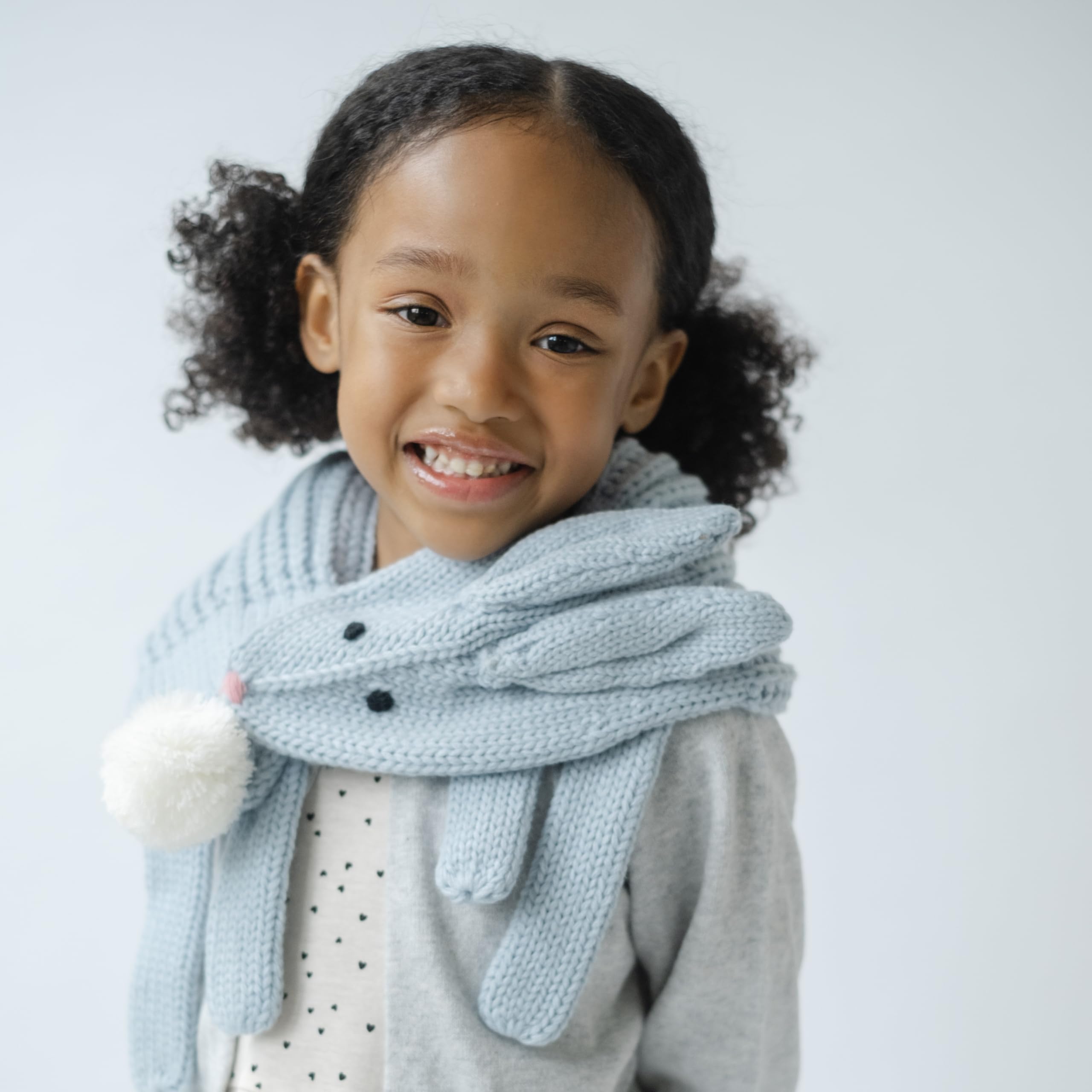 Girls Bunny Rabbit, Critter Knitted Neck Scarf- (Children Age 4/5-12Yr)