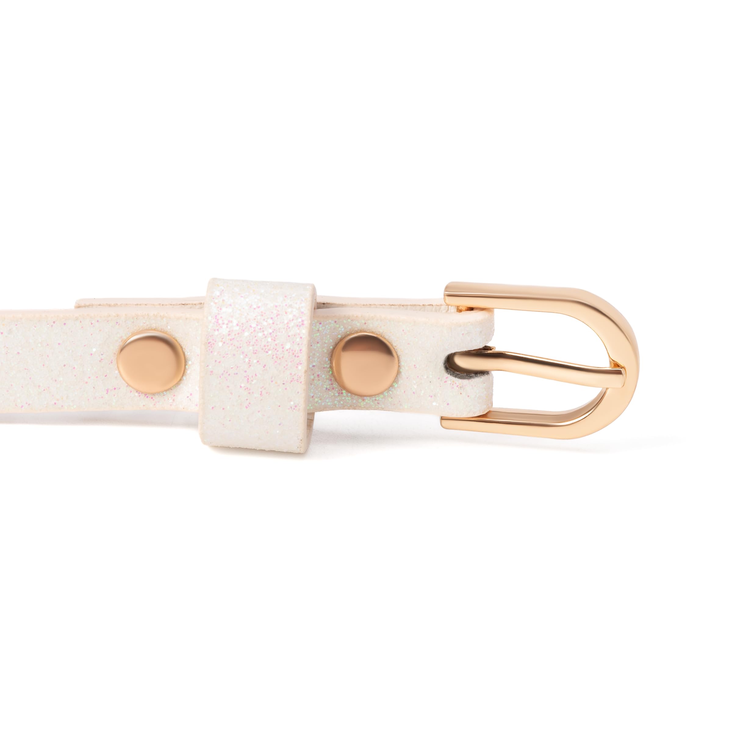 Ultra-Skinny Sparkly Glitter Belt for Girls 4 to 14
