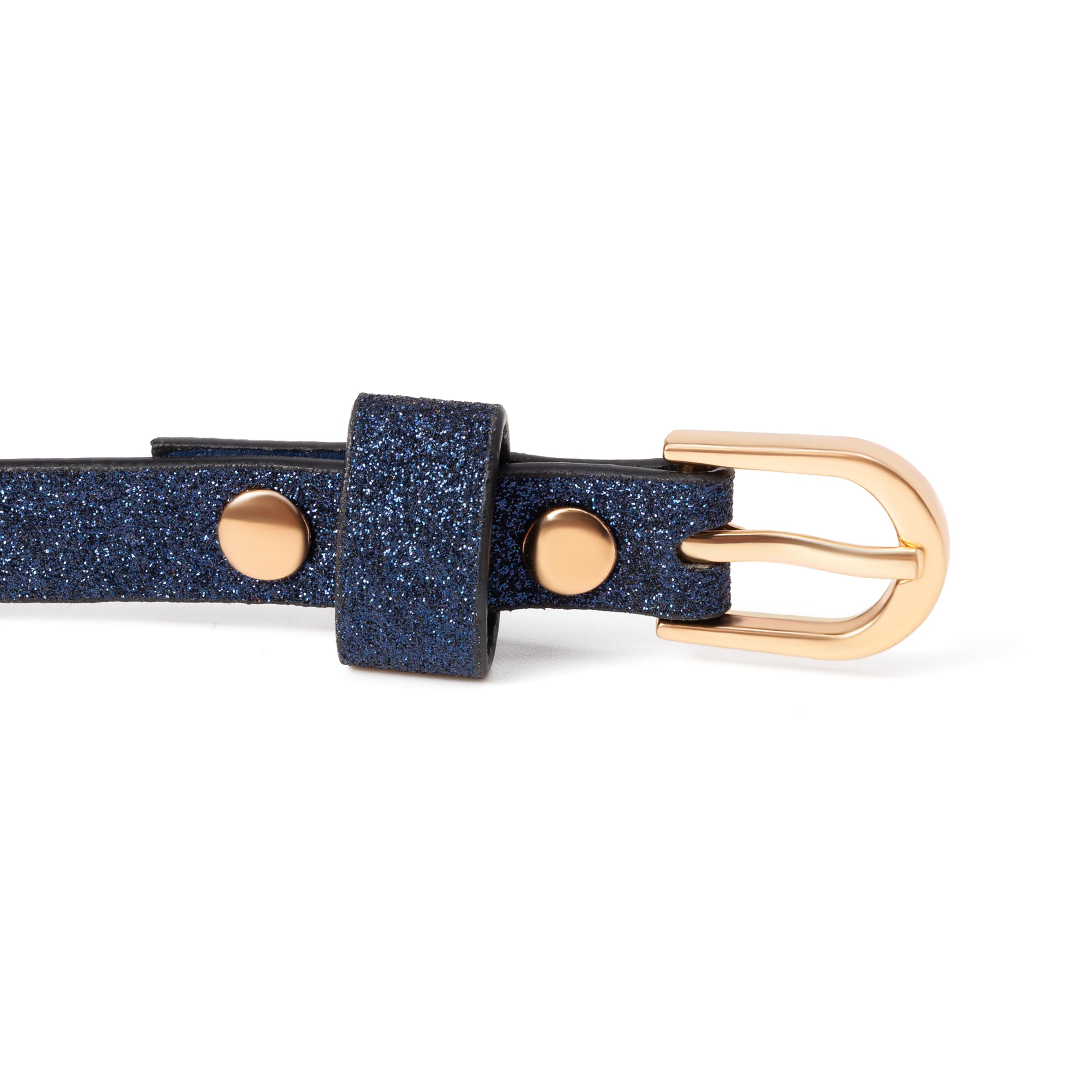 Ultra-Skinny Sparkly Glitter Belt for Girls 4 to 14