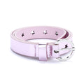 Shiny Pink Metallic Perforated Stars Girls Belt - For Kids Size 4-14 Years, Stylish and Fun